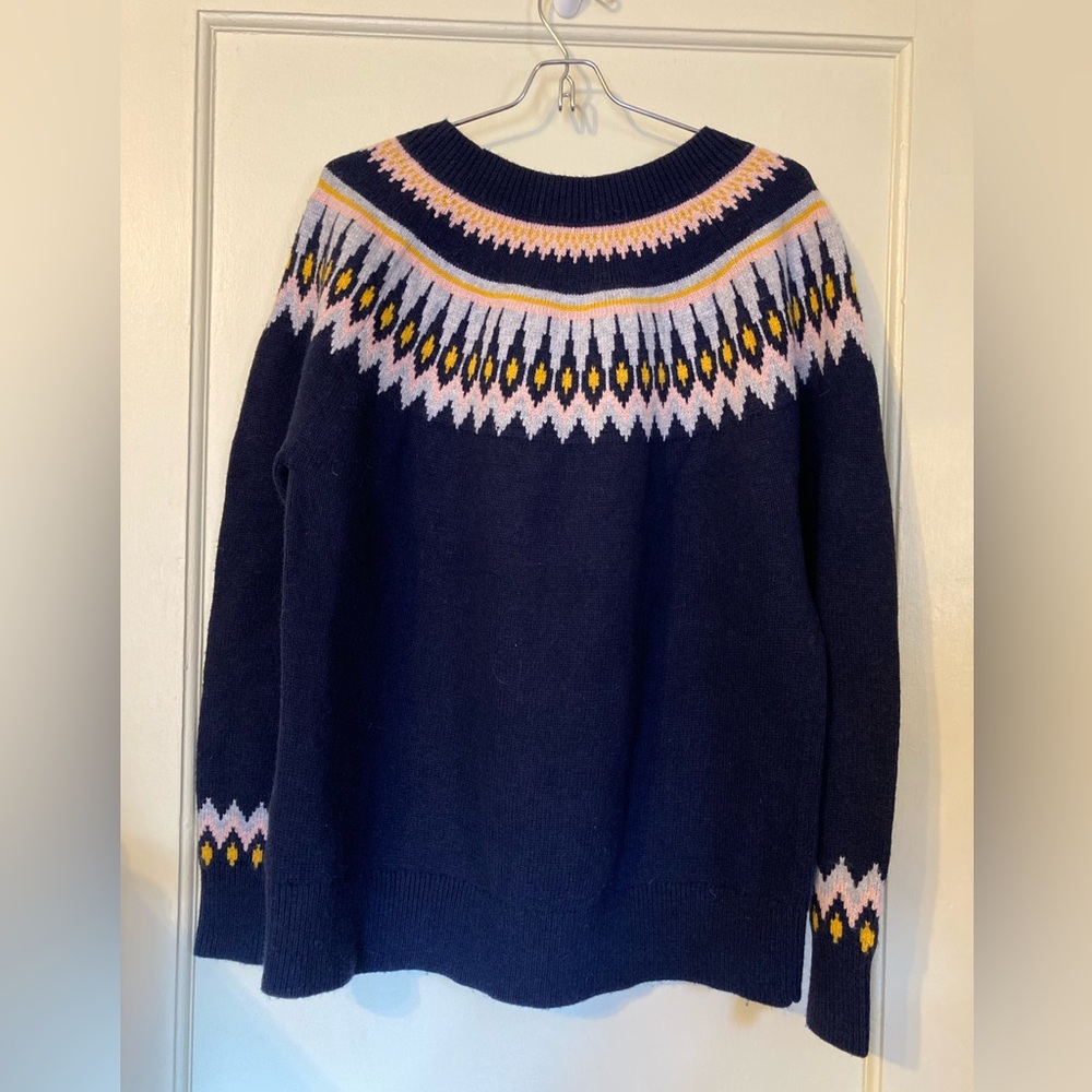 Boden Sweater Fair Isle Navy XL